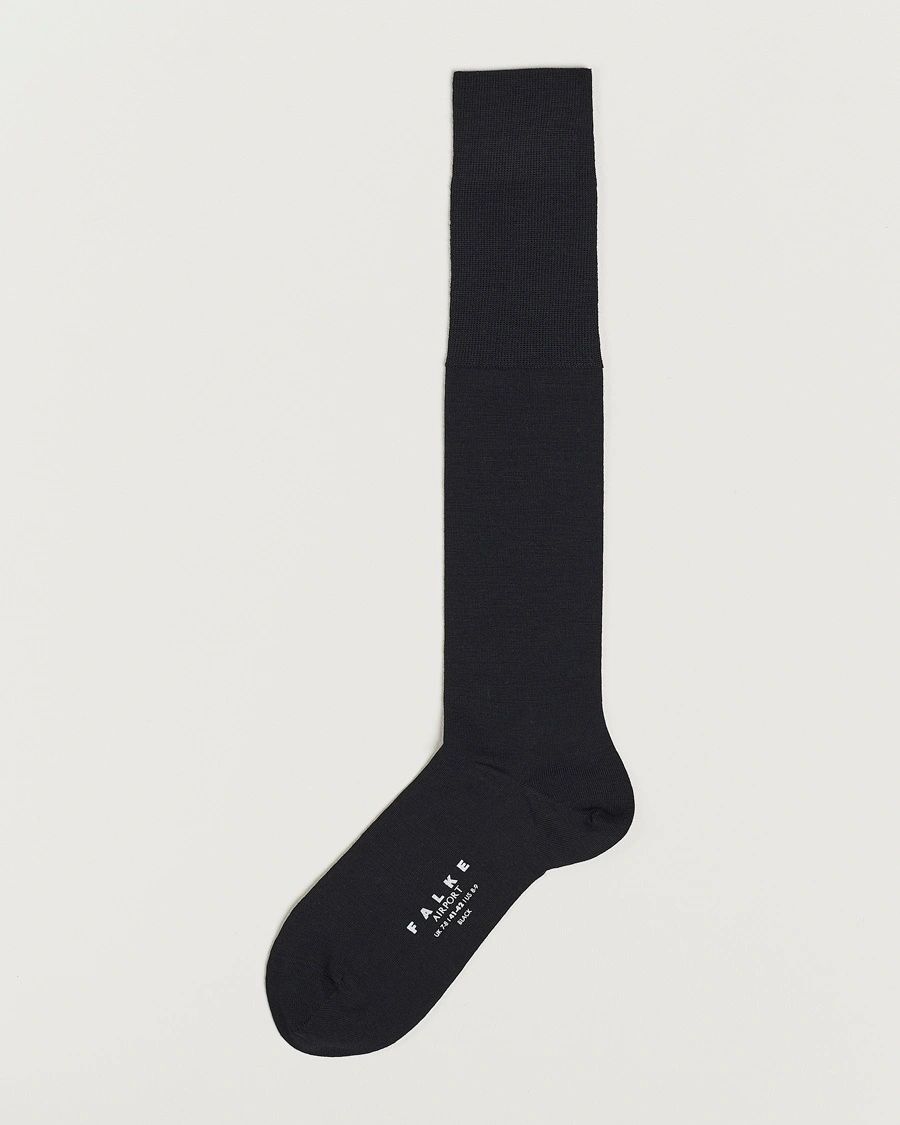 Falke Airport Knee Socks Black – Schwarz