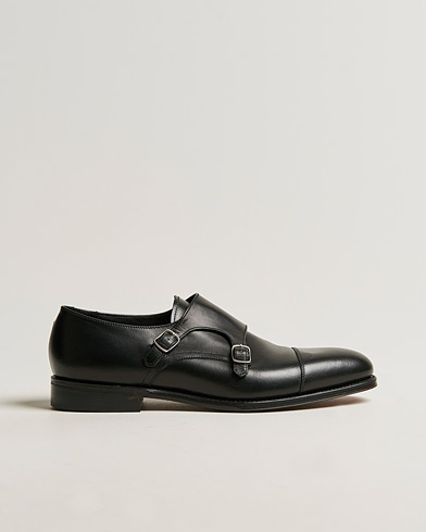 Herren | Handgefertigte Schuhe | Loake 1880 | Cannon Monkstrap Black Calf