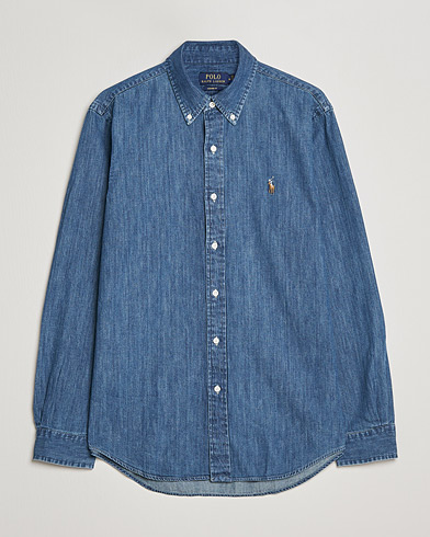 Herren | Jeanshemden | Polo Ralph Lauren | Custom Fit Shirt Denim Dark Wash
