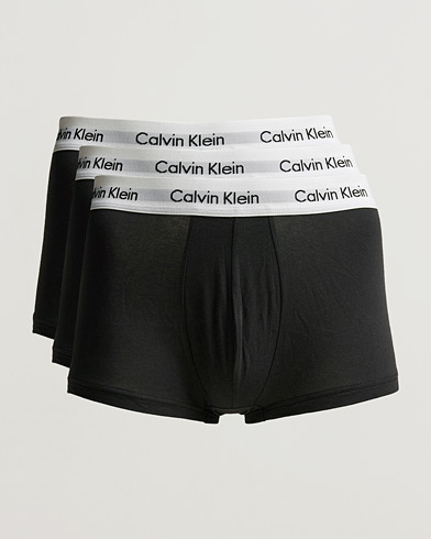 Herren | Trunks | Calvin Klein | Cotton Stretch Low Rise Trunk 3-pack Black