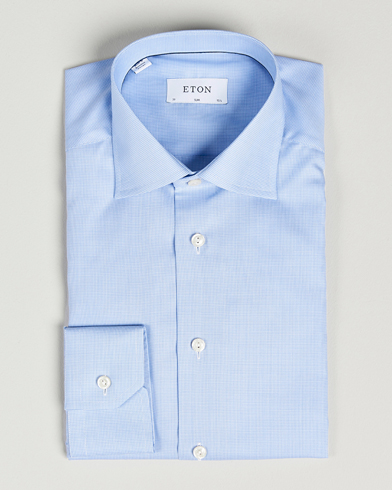 Herren | Formelle Hemden | Eton | Slim Fit Shirt Pepita Blue
