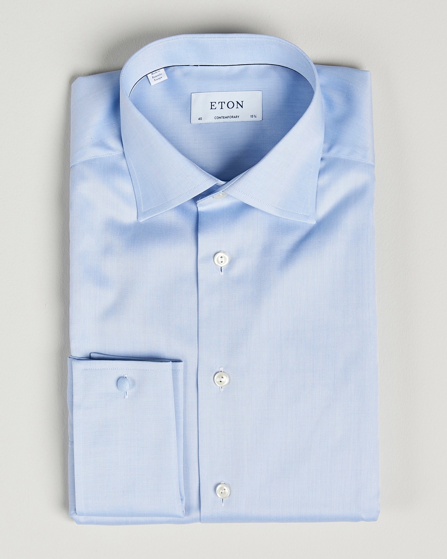Eton Contemporary Fit Shirt Double Cuff Blue – Blau