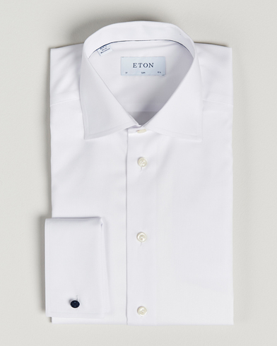 Herren | Cocktail | Eton | Slim Fit Shirt Double Cuff White