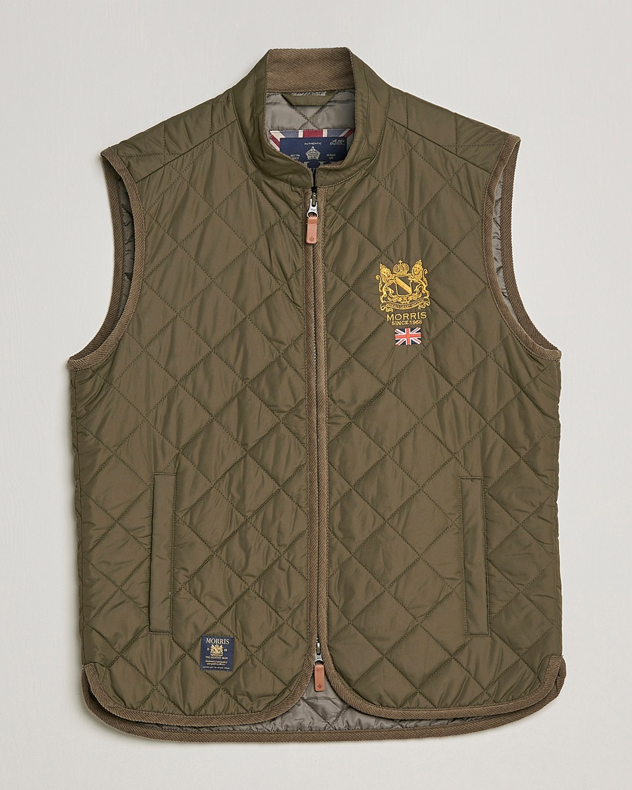 Morris Trenton Quilted Vest Olive – Grün