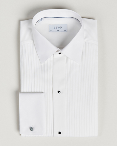 Herren |  | Eton | Slim Fit Tuxedo Shirt Black Ribbon White