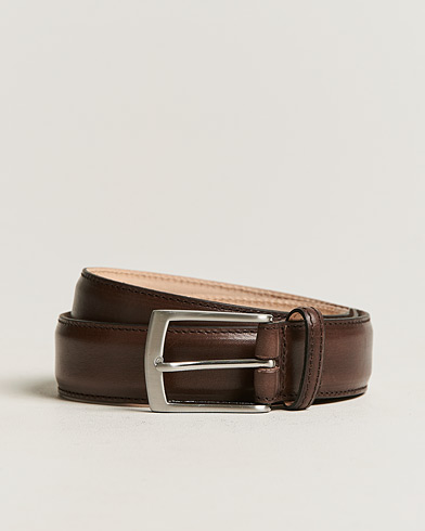 Herren | Sale accessoires | Loake 1880 | Henry Leather Belt 3,3 cm Dark Brown