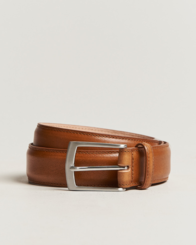 Herren | 30% sale | Loake 1880 | Henry Leather Belt 3,3 cm Tan