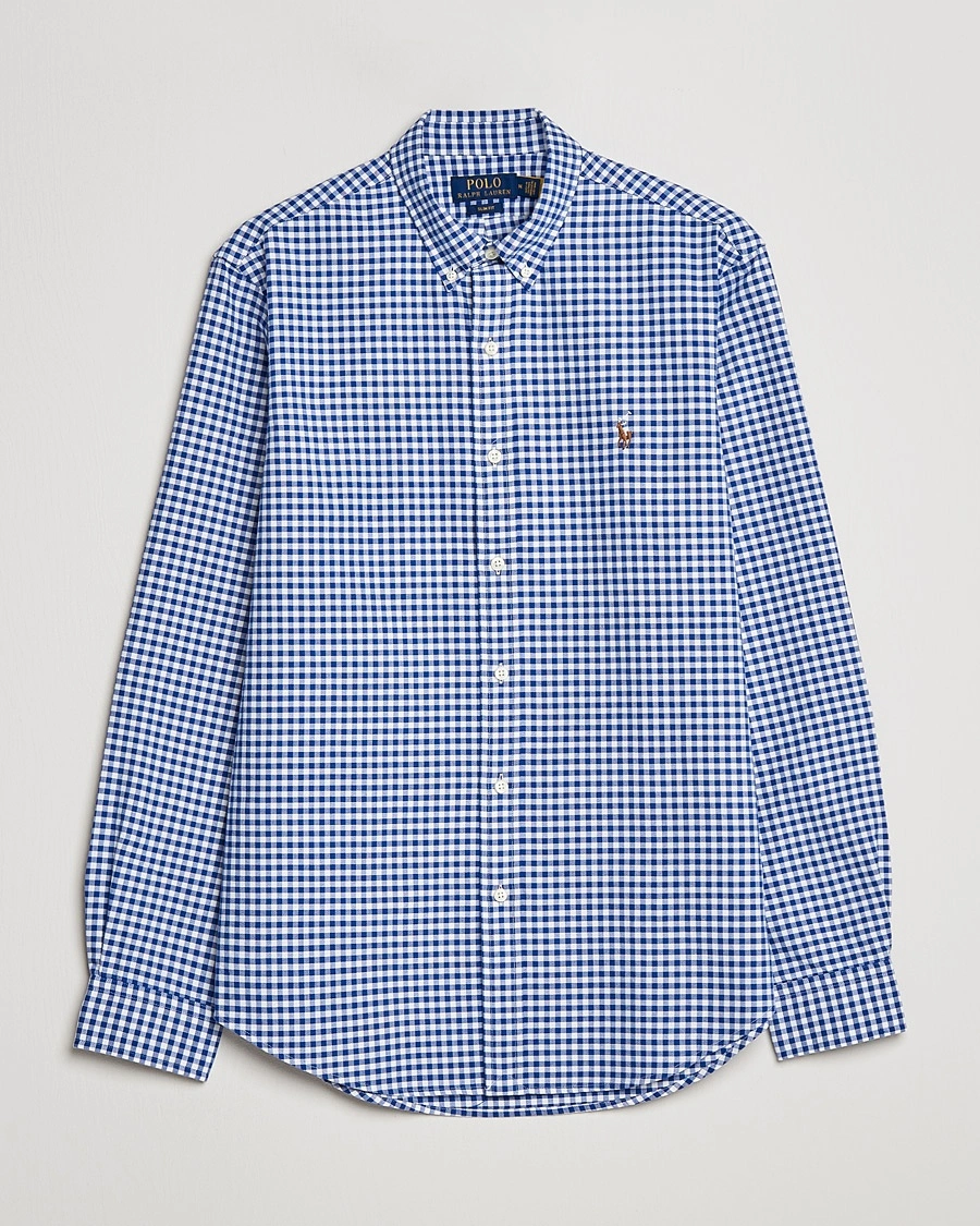 Polo Ralph Lauren Slim Fit Shirt Oxford Blue/White Gingham – Blau