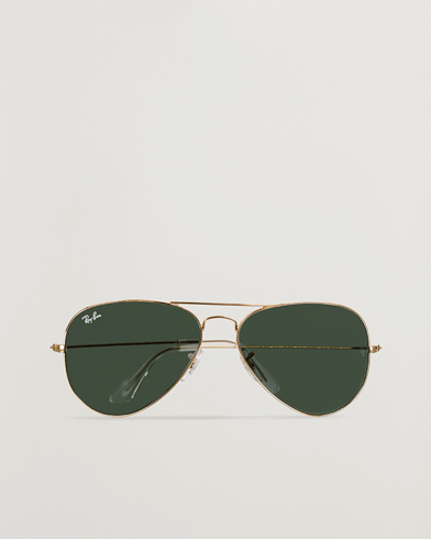 Herren | Gebogene Sonnenbrillen | Ray-Ban | 0RB3025 Aviator Large Metal Sunglasses Arista/Grey Green