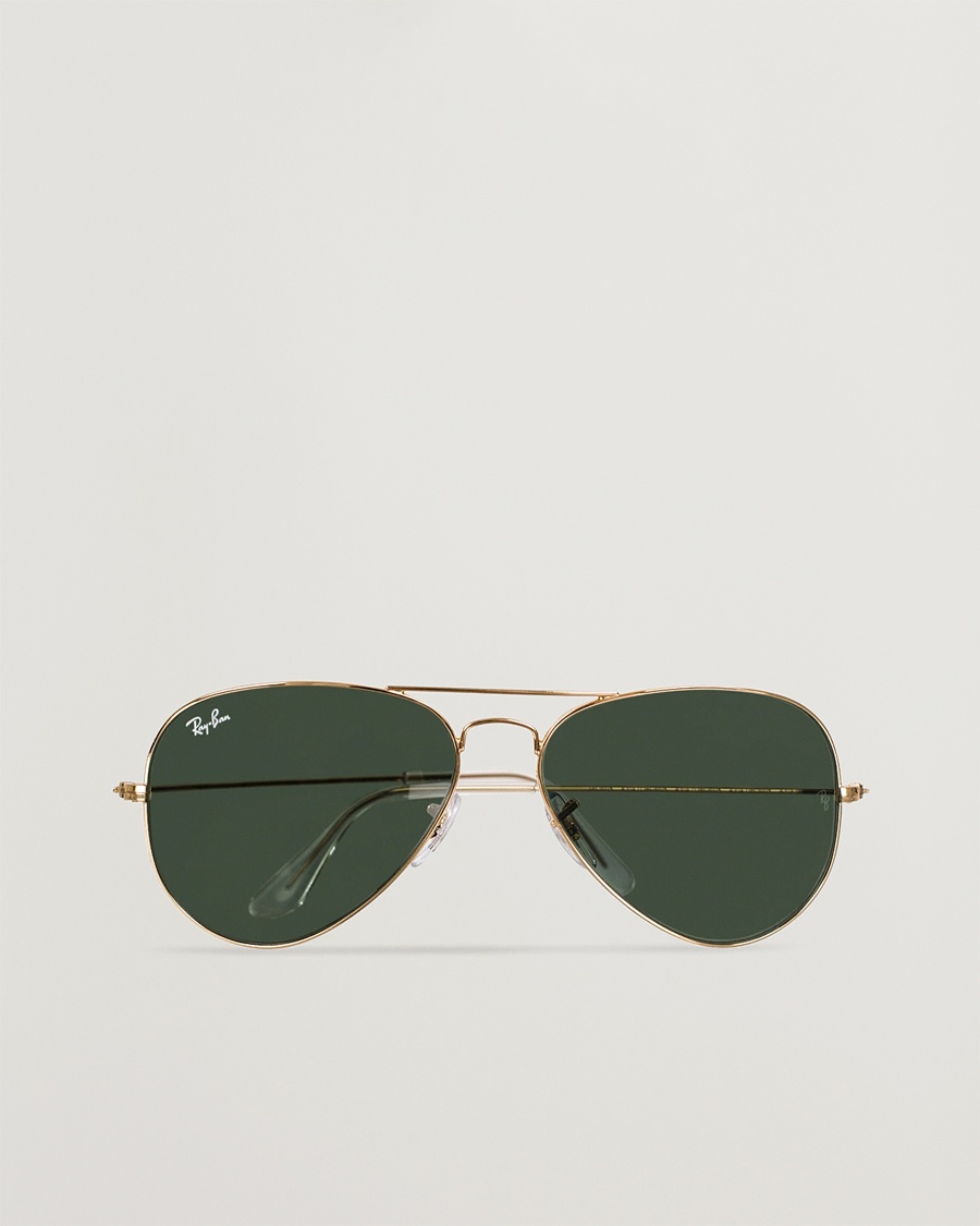 Ray-Ban 0RB3025 Aviator Large Metal Sunglasses Arista/Grey Green – Gold