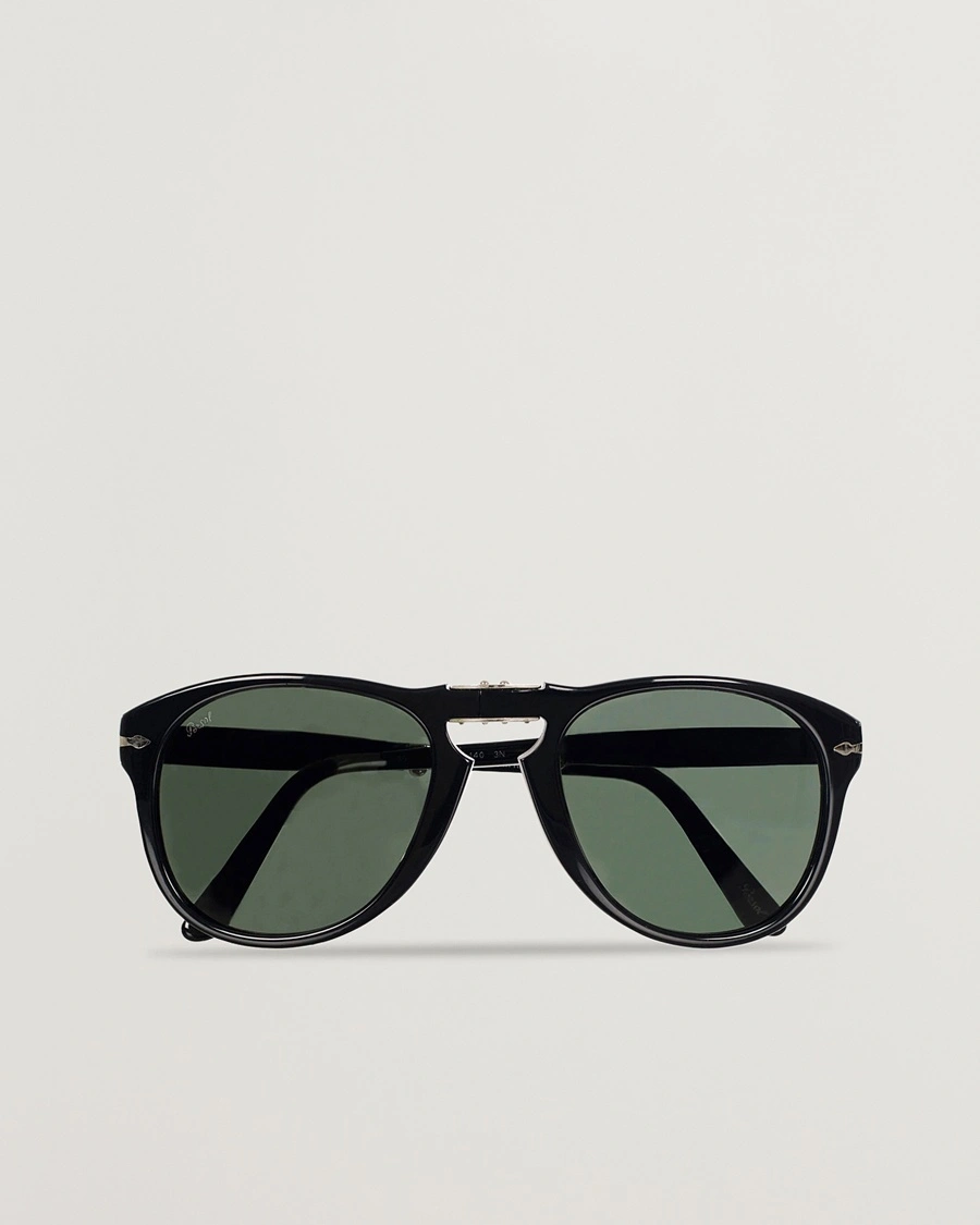 Persol 0PO0714 Folding Sunglasses Black/Crystal Green – Schwarz