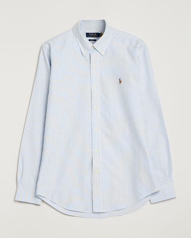 Herren | Preppy Authentic | Polo Ralph Lauren | Custom Fit Oxford Shirt Stripes Blue