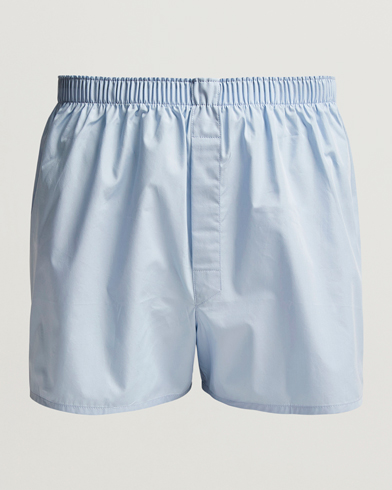 Herren |  | Sunspel | Classic Woven Cotton Boxer Shorts Plain Blue