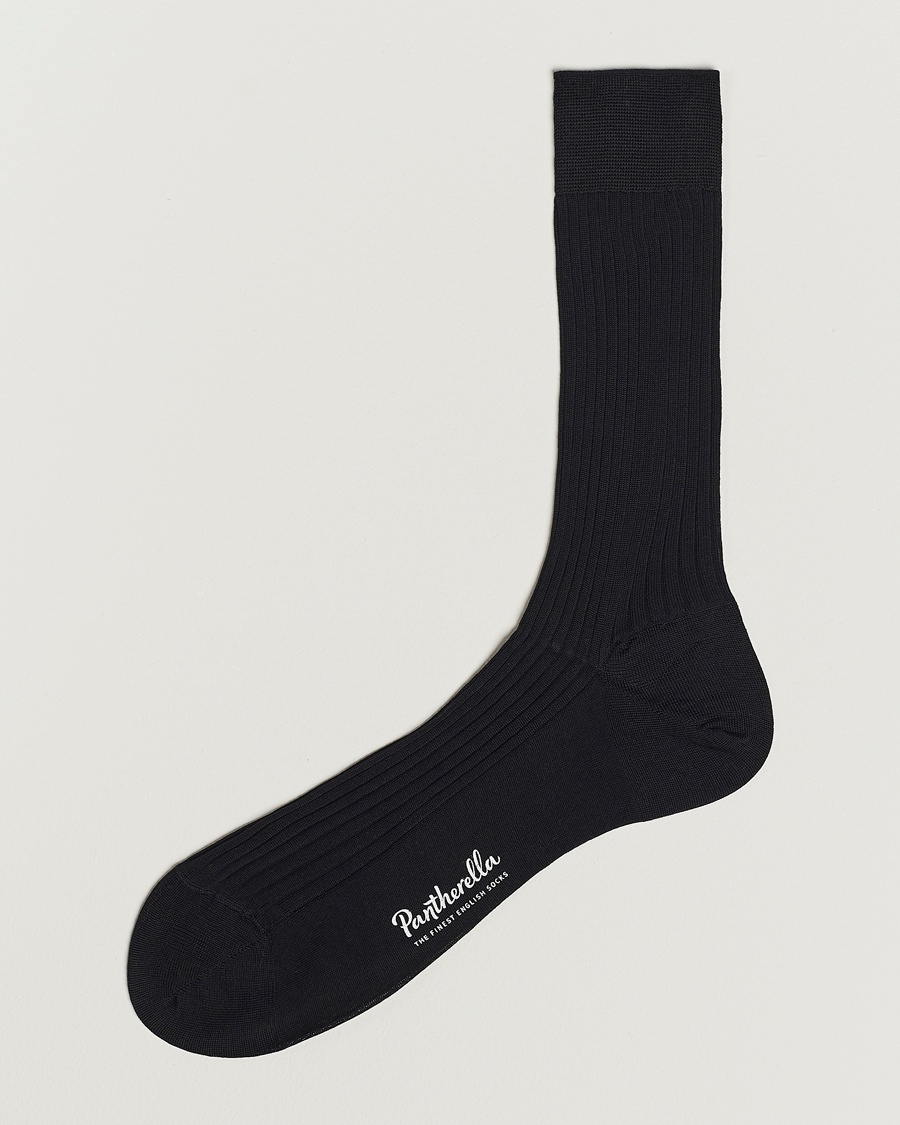 Pantherella Vale Cotton Socks Black – Schwarz