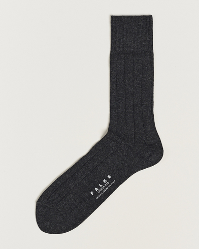 Herren | Socken aus Merinowolle | Falke | Lhasa Cashmere Socks Antracite Grey