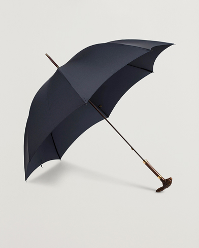 Herren | Stylisch im Regen | Fox Umbrellas | Brown Rabbit Umbrella Navy