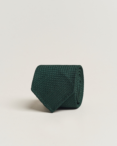 Herren | Festive | Drake's | Silk Grenadine Handrolled 8 cm Tie Green