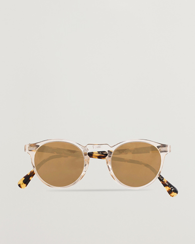 Herren | Runde Sonnenbrillen | Oliver Peoples | Gregory Peck Sunglasses Honey/Gold Mirror