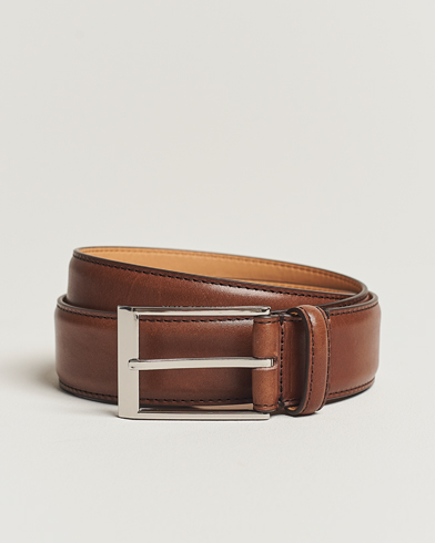 Herren | Business Casual | Tiger of Sweden | Helmi Leather 3,5 cm Belt Brown