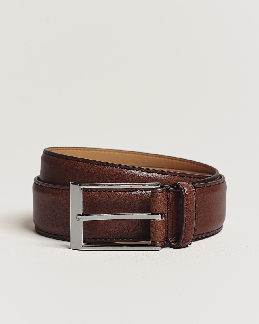 Tiger of Sweden Helmi Leather 3,5 cm Belt Brown – Braun