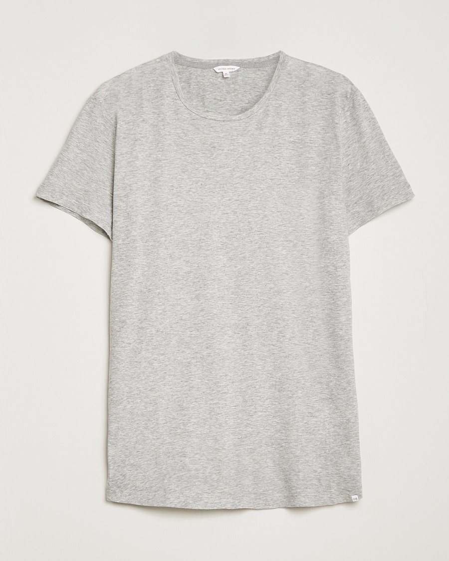 Orlebar Brown OB Crew Neck Tee Mid Grey Melange – Grau