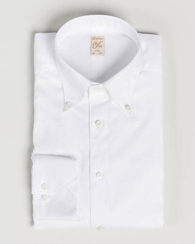 Herren | Stenströms | Stenströms | 1899 Slimline Supima Cotton Structure Shirt White