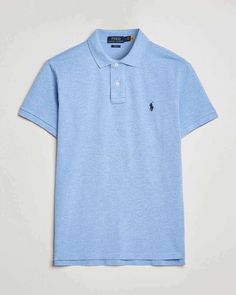 Polo Ralph Lauren Slim Fit Polo Isle Heather – Blau