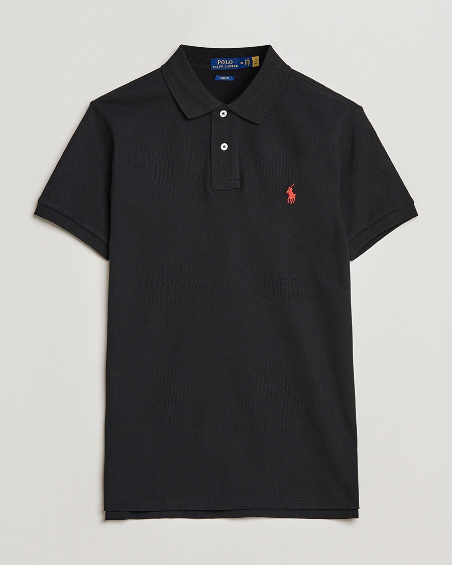 Polo Ralph Lauren Slim Fit Polo Polo Black – Schwarz