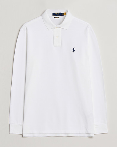 Herren | Langarm-Poloshirts | Polo Ralph Lauren | Custom Slim Fit Long Sleeve Polo White