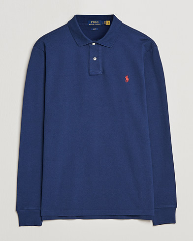 Herren | Langarm-Poloshirts | Polo Ralph Lauren | Slim Fit Long Sleeve Polo Newport Navy