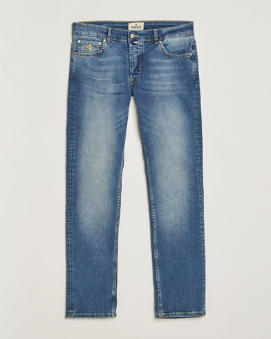 Herren |  | Morris | Steve Satin Stretch Jeans Semi Dark Wash