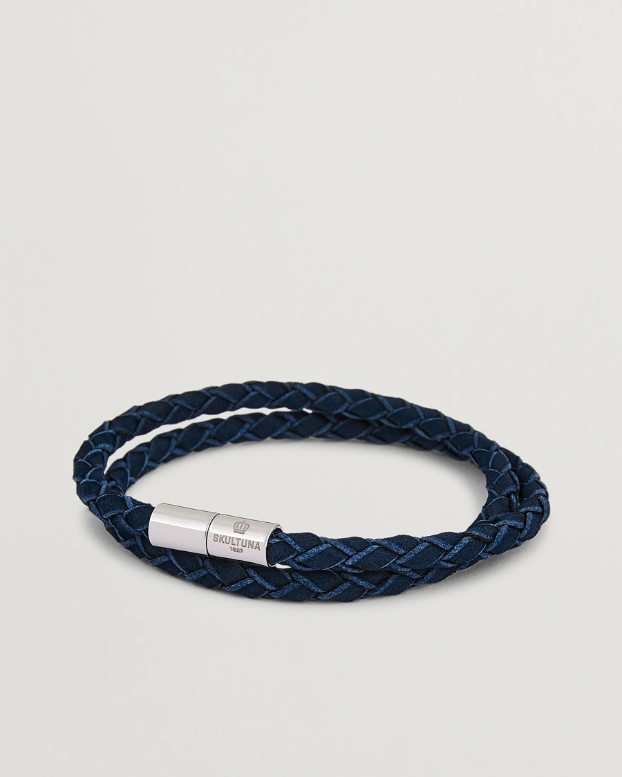 Skultuna The Suede Bracelet Blue – Blau