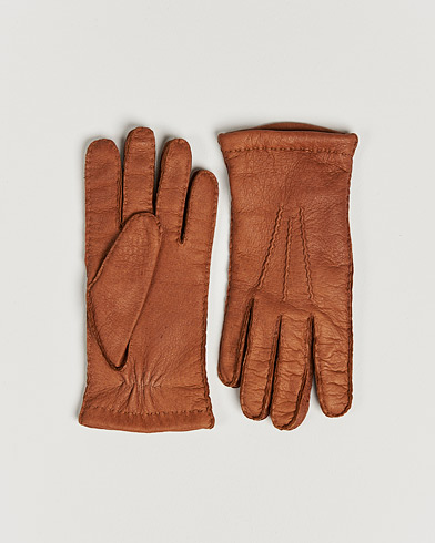 Herren | Wärmende Accessoires | Hestra | Peccary Handsewn Cashmere Glove Cork