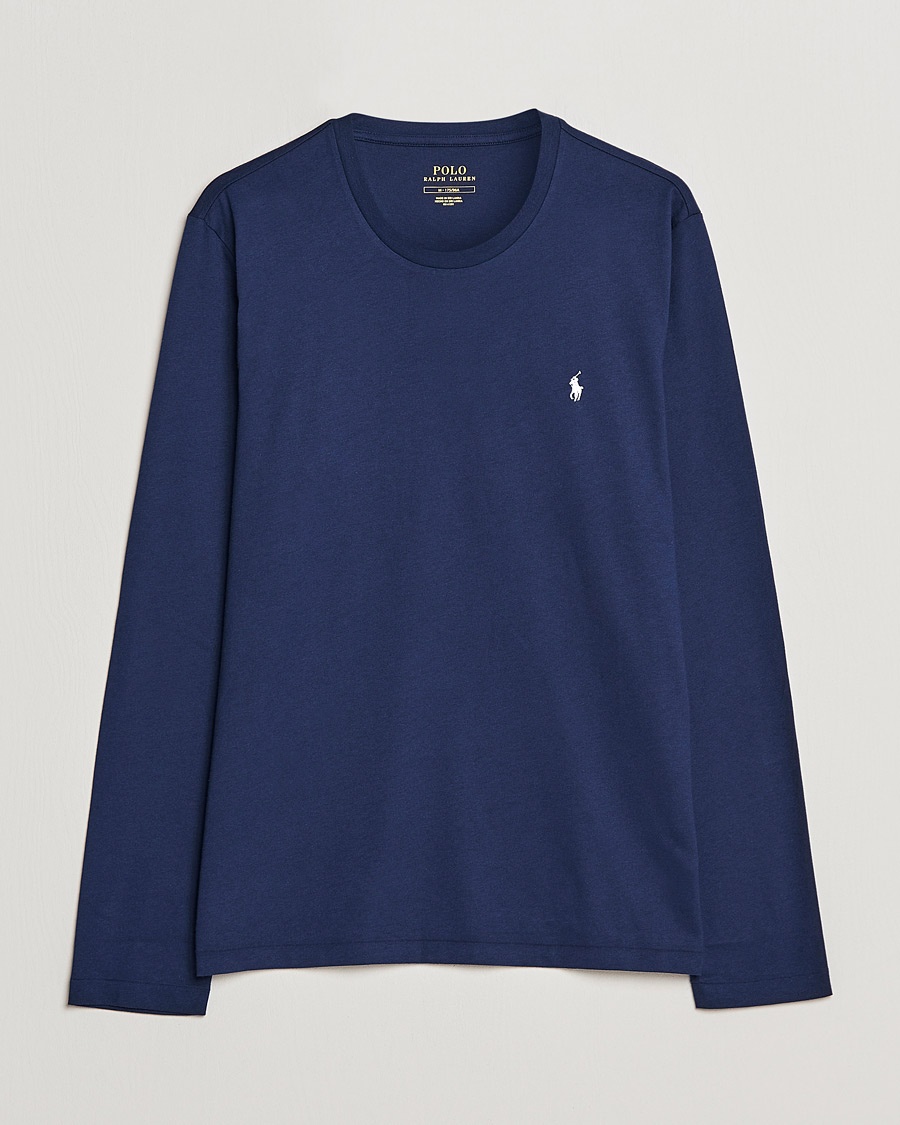 Polo Ralph Lauren Liquid Cotton Long Sleeve Crew Neck T-Shirt Cruise Navy – Blau