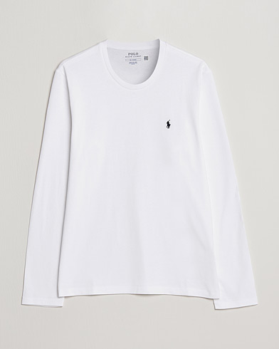 Herren | Langarm T-Shirt | Polo Ralph Lauren | Liquid Cotton Long Sleeve Crew Neck Tee White