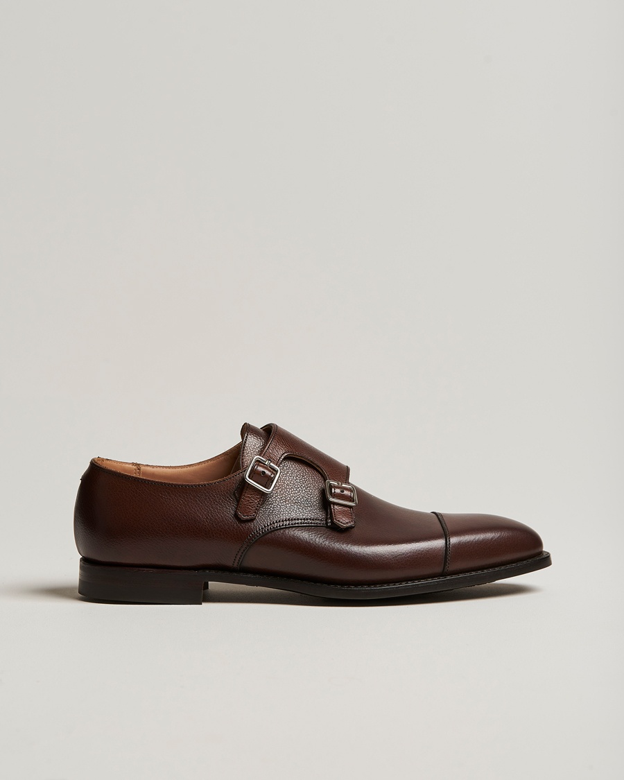 Crockett & Jones Lowndes Monkstrap City Sole Dark Brown Calf – Braun