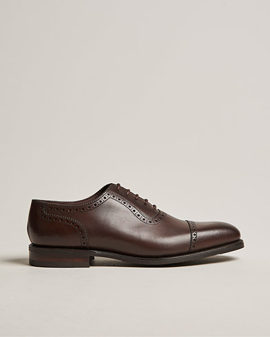 Herren | Handgefertigte Schuhe | Loake 1880 | Fleet Brogue Shadow Sole Dark Brown Calf