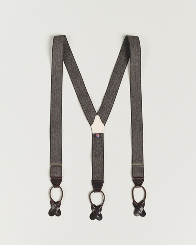 Herren | Accessoires | Albert Thurston | Elastic Herringbone Braces 35mm Brown 