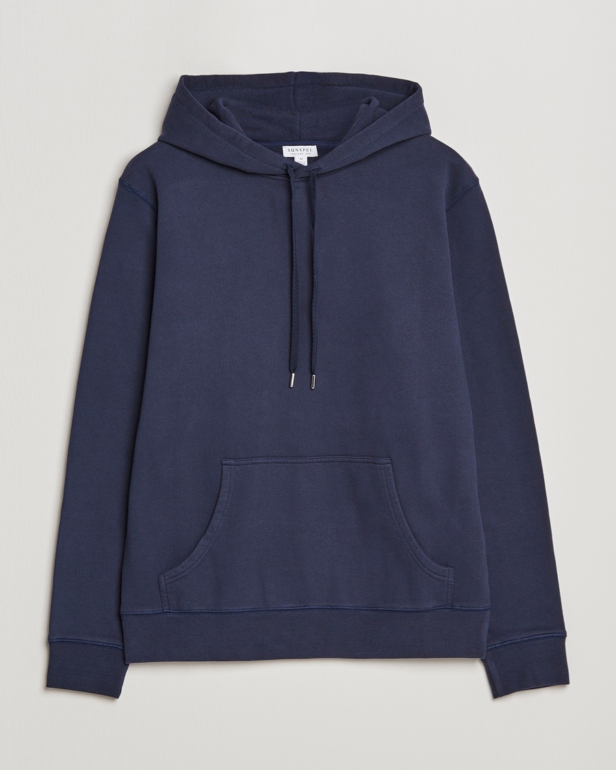 Sunspel Loopback Hoodie Navy – Blau