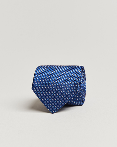 Herren | Eton | Eton | Silk Geometric Weave Tie Navy