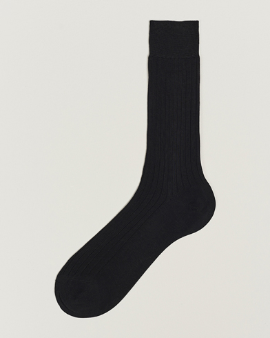 Herren |  | Bresciani | Cotton Ribbed Short Socks Black