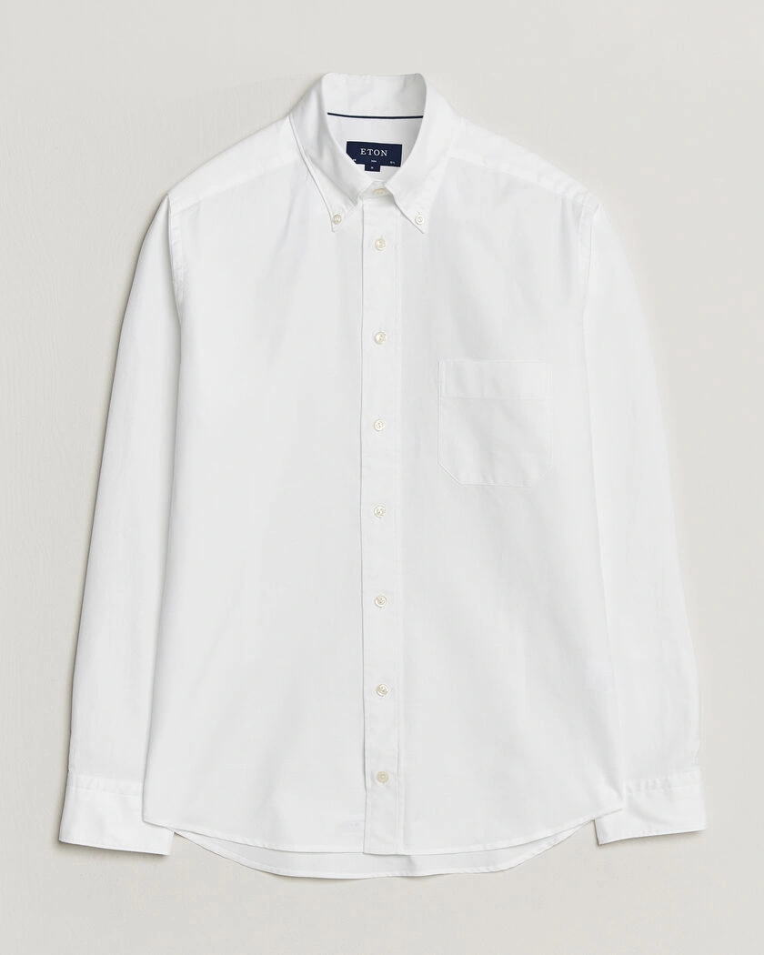 Eton Slim Fit Royal Oxford Button Down White – Weiß
