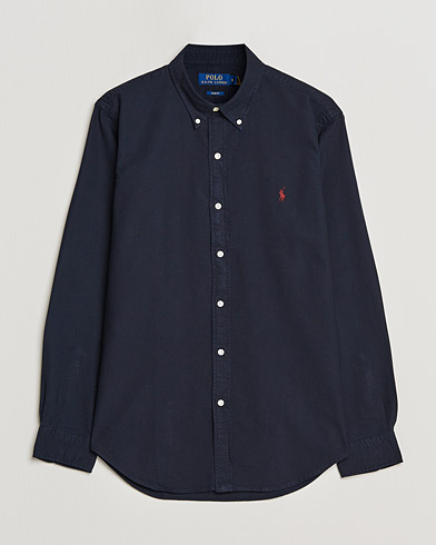 Herren |  | Polo Ralph Lauren | Slim Fit Garment Dyed Oxford Shirt Navy