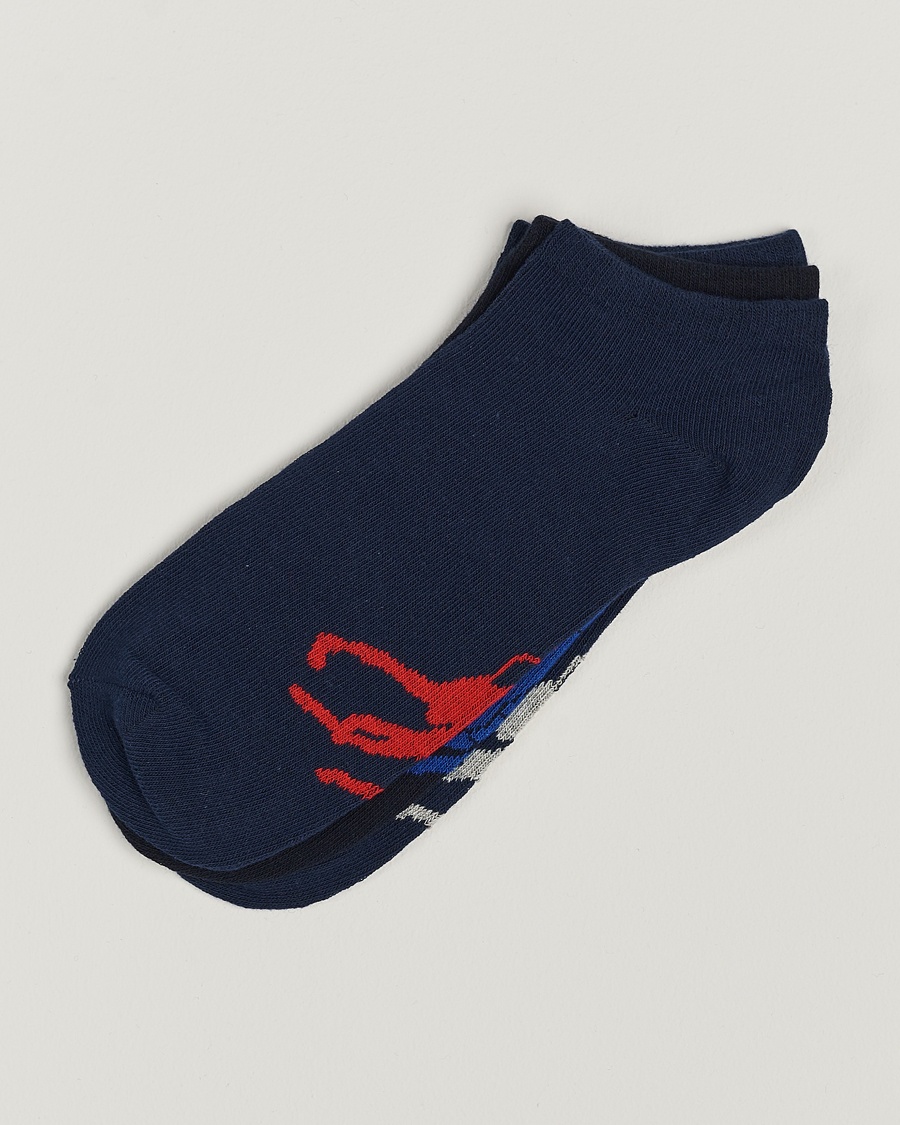 Polo Ralph Lauren 3-Pack Sneaker Sock Navy Multi – Blau