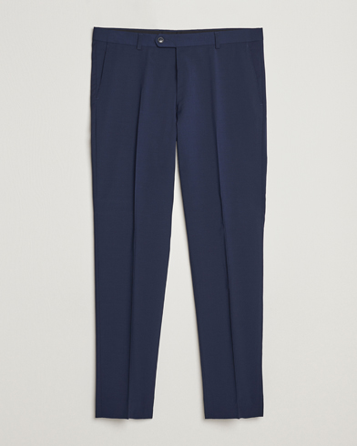 Herren | Anzughosen | Oscar Jacobson | Denz Wool Stretch Trousers Blue