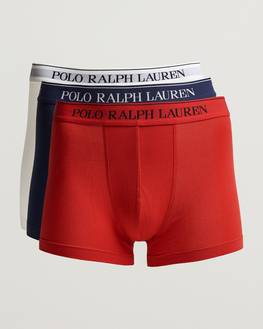 Polo Ralph Lauren 3-Pack Trunk Red/White/Navy – Blau