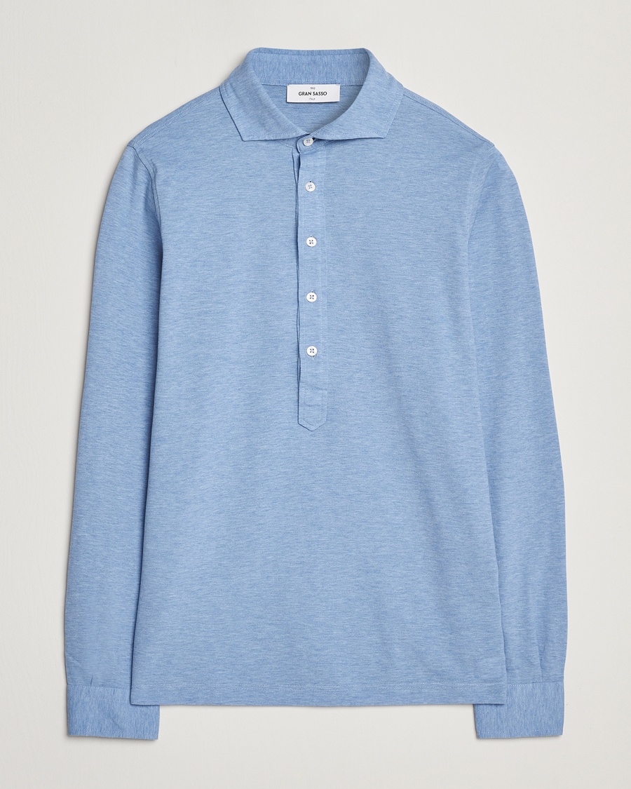 Gran Sasso Popover Shirt Light Blue – Blau