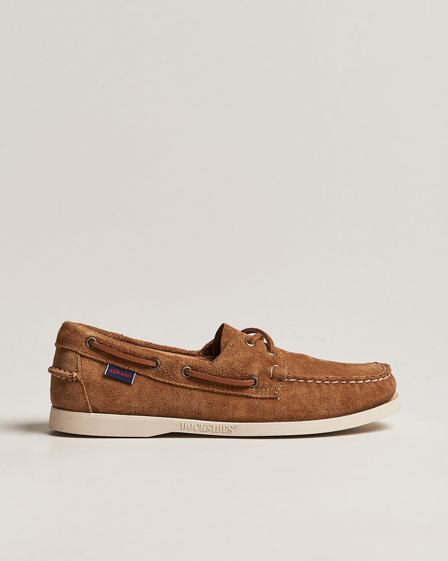 Sebago Docksides Suede Boat Shoe Brown Cognac – Braun