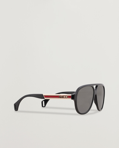 Herren | Pilotenbrillen | Gucci | GG0463S Sunglasses Black/White/Grey