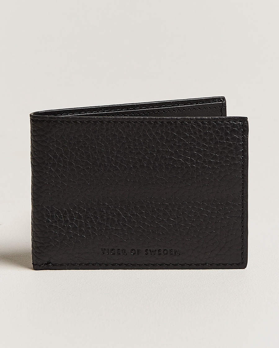 Tiger of Sweden Wrene Grained Leather Wallet Black – Schwarz